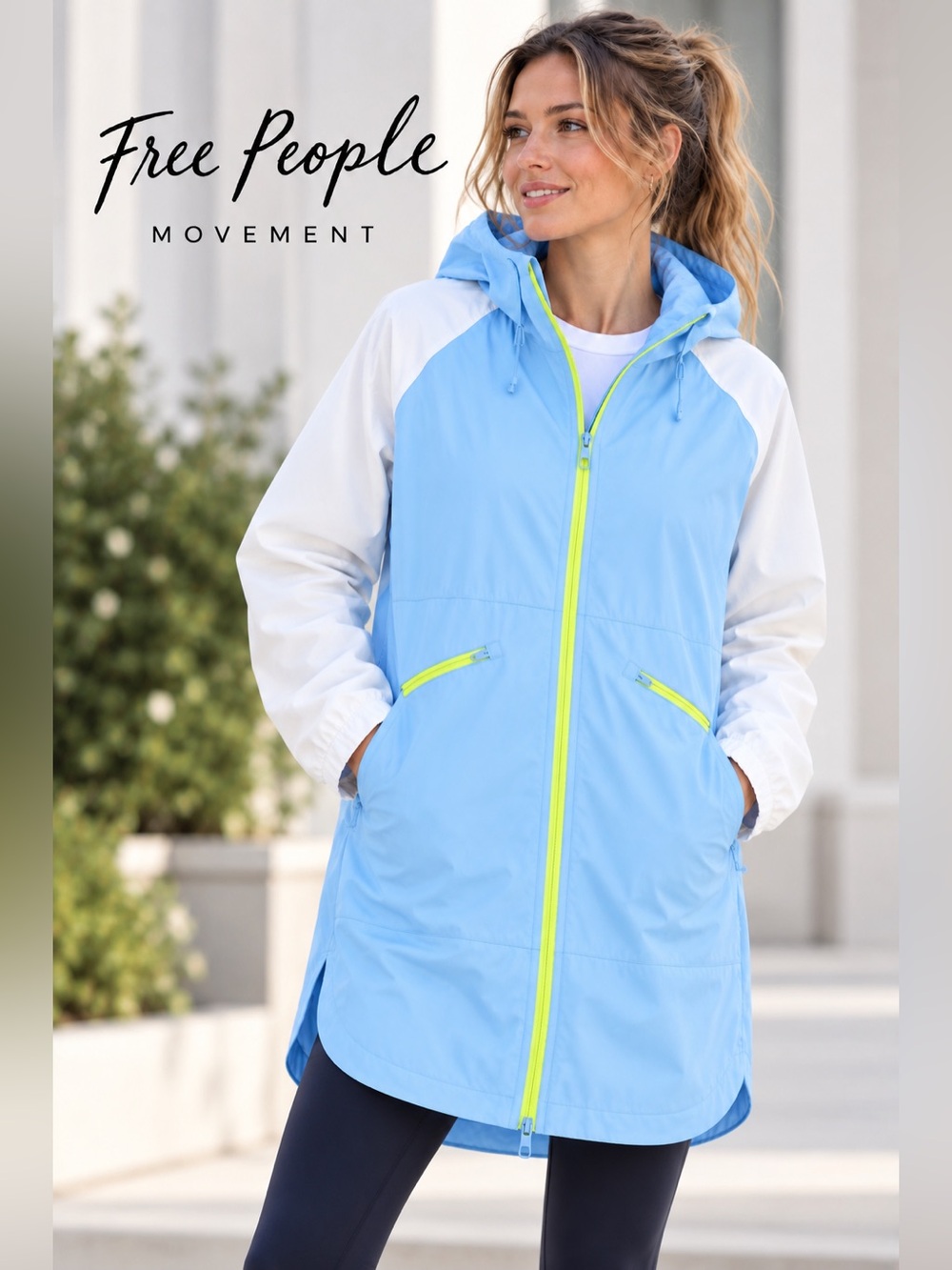 New Free People Movement Singin’ in the Rain Packable Rain Jacket. $198